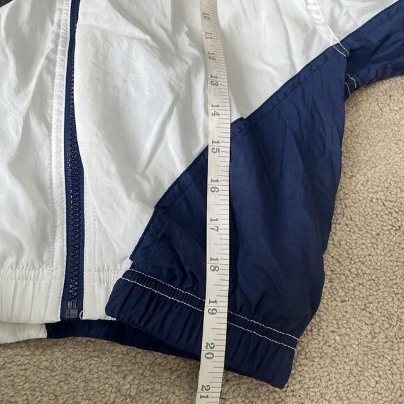 Vintage Nike Tracksuit Jacket Pants Set Boys Small 8 Navy White Nylon 90s Swishy - Picture 6 of 12
